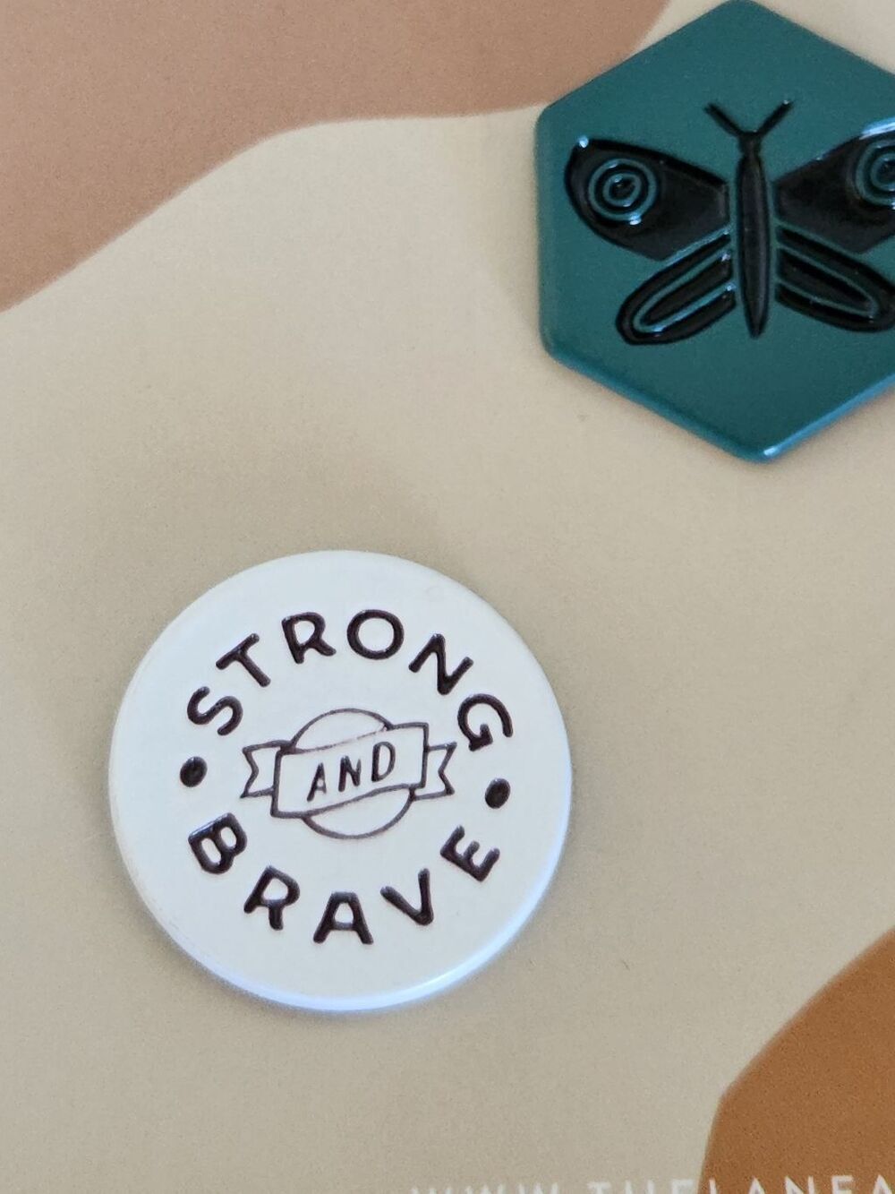 My brother John pin set Strong & Brave Butterfly insect Australia import